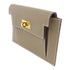 HERMES GHW Kelly Pocket Wallet Veau Epsom Leather Etoupe Beige