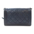 CHANEL Quilted CC Boy Chanel 28 Chain Shoulder Handbag Calfskin Leather Blue