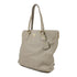 PRADA GHW Shoulder Tote Bag Calfskin Leather Gray