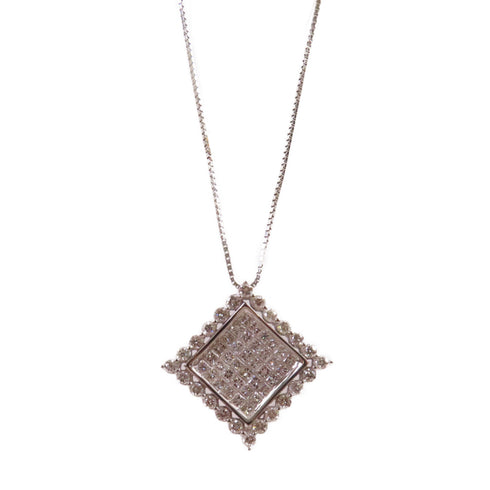 FINE JEWELRY 1.5ct Diamond Necklace 18K White Gold