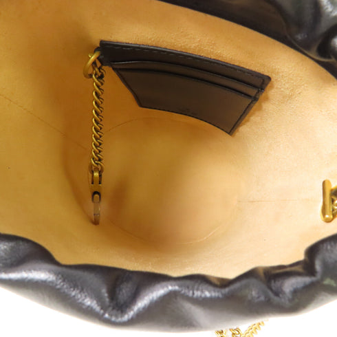 GUCCI GG Marmont Shoulder Bag Calfskin Leather Black 575163