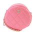 CHANEL Quilted GHW CC Round Pearl Shoulder Bag Crossbody Lambskin Leather Pink