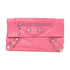 BALENCIAGA SHW Clutch Pouch Calfskin Leather Pink