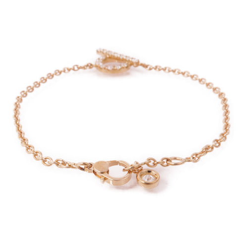 HERMES Finesse Bracelet 18K Pink Gold Diamond