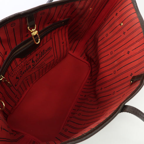 LOUIS VUITTON LV GHW Neverfull MM Shoulder Tote Bag N40599 Damier Brown