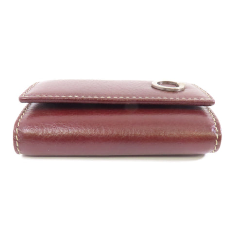 GUCCI GG SHW Key Case Holder 212177 Calfskin Leather Bordeaux Color