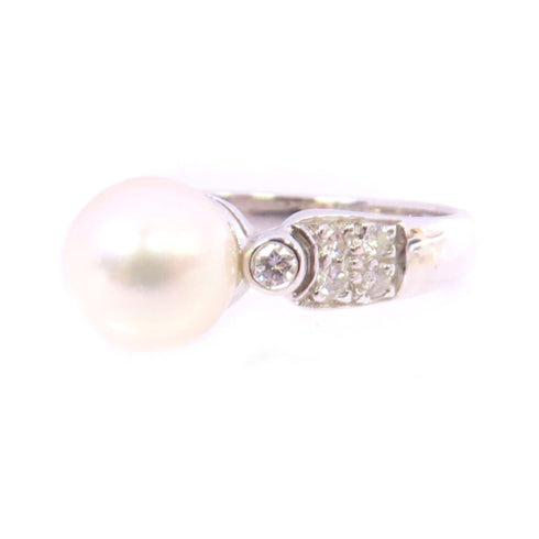 JEWELRY Pearl Ring US#4.75 18K White Gold