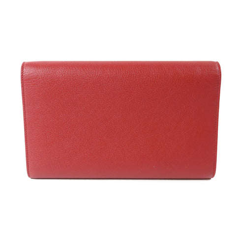 SAINT LAURENT YSL GHW Chain Shoulder Bag 559075 Leather Red