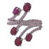 JEWELRY Ruby/Diamond Ring 18K White Gold US#7.5