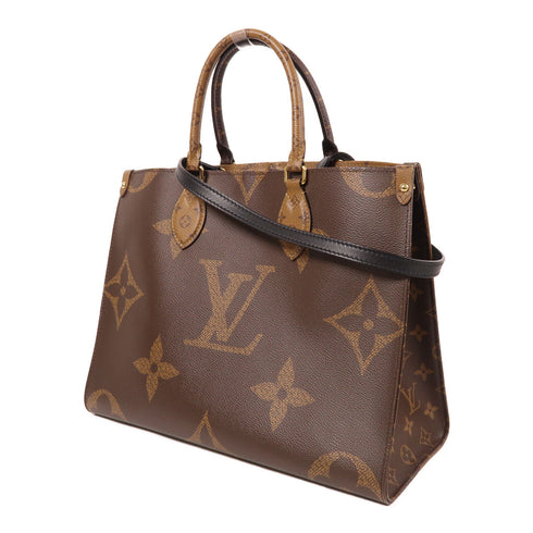 LOUIS VUITTON LV GHW On The Go MM 2 Way Shoulder Bag M45321 Monogram Giant Brown