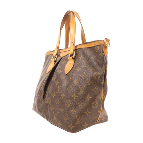 LOUIS VUITTON LV GHW Palermo PM 2 Way Shoulder Bag M40145 Monogram Brown v8