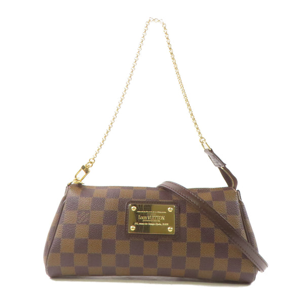 LOUIS VUITTON LV GHW Eva 2 Way Shoulder Bag N55213 Damier Brown v3