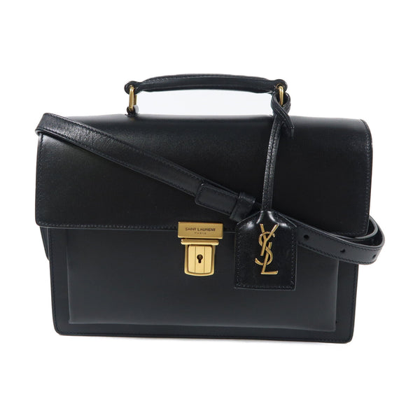 SAINT LAURENT YSL GHW Shoulder Bag 2Way Handbag 392264 Calfskin Leather Black