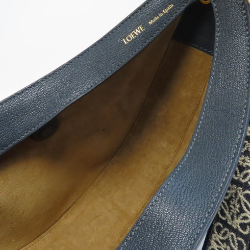 LOEWE GHW Luna Shoulder Bag Calfskin Leather Blue