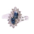 Jewelry Sapphire Diamond Ring US#6.75 18K White Gold
