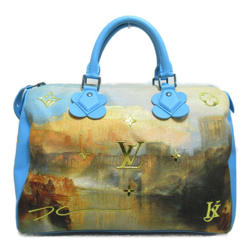 LOUIS VUITTON LV Turner Speedy 30 Handbag M43306 Masters Collection Blue Brown