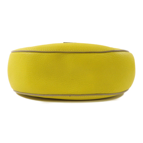 CHLOE GHW Drew Bag Chain Shoulder Bag Calfskin Leather Yellow