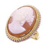 FINE JEWELRY Shell Cameo Ring US#6.75 18K Yellow Gold PT900 Platinum