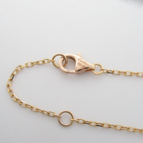 CARTIER Logo Double C Necklace B7219200 Diamond 18K Pink Gold