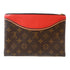 LOUIS VUITTON LV GHW Tuileries Pochette Pouch M63903 Monogram Brown Red