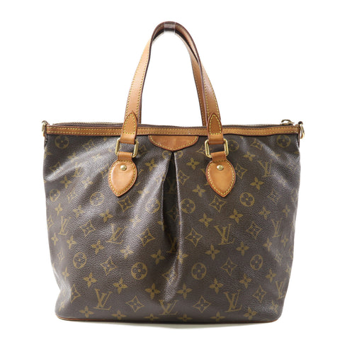 LOUIS VUITTON LV GHW Palermo 2 Way Bag M40145 Monogram Brown v2