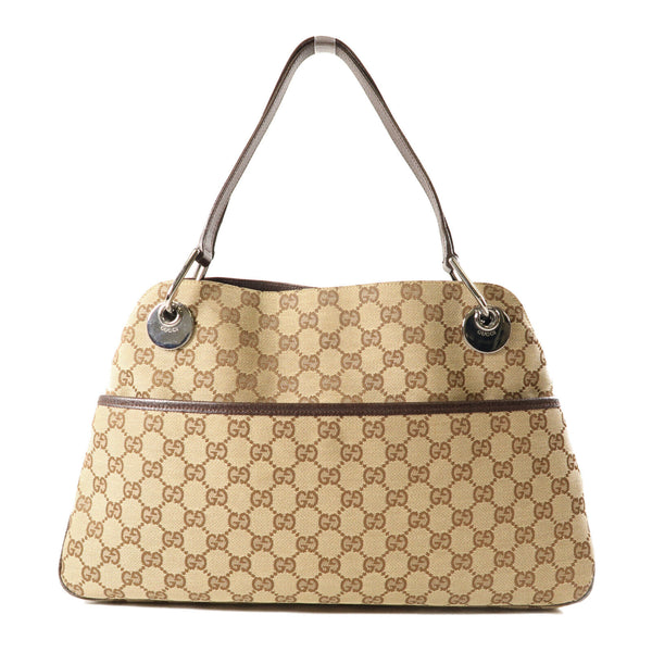 GUCCI GG Shoulder Bag 121023 Canvas Brown