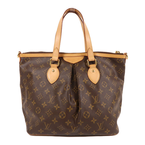 LOUIS VUITTON LV GHW Palermo PM 2 Way Shoulder Bag M40145 Monogram Brown v14