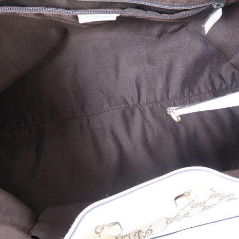 GUCCI GG GHW Abbey Shoulder Bag 189835 Canvas Brown/White