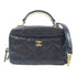 CHANEL Quilted CC GHW Carry Around Bowling 2 Way Bag A91906 Caviar Leather Black