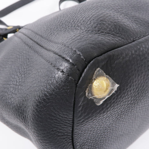 PRADA GHW Shoulder Bag BR4870 Calfskin Leather Black