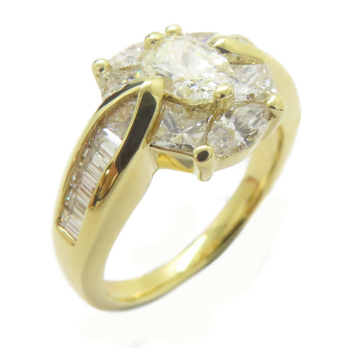 FINE JEWELRY 0.531ct Diamond Ring 18K Yellow Gold US#6.25