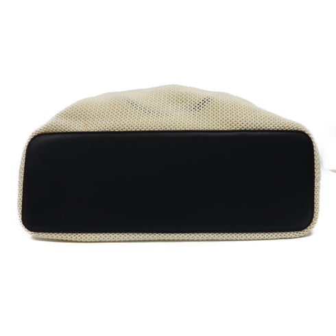 CHANEL CC Handbag Fabric Beige/Black
