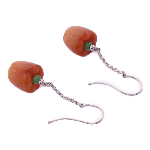 JEWELRY Jade Earrings 18K White Gold