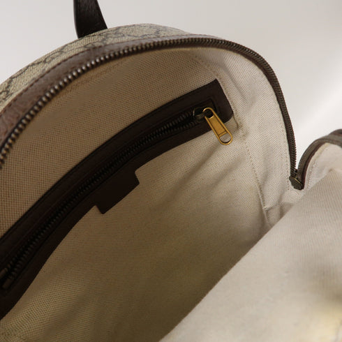 GUCCI Ophidia GG GHW Rucksack 547965 PVC Coated Canvas Brown