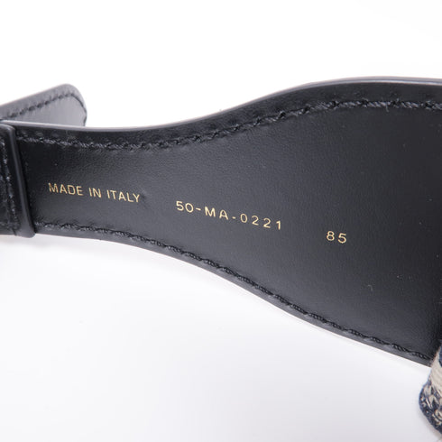 Christian Dior CD GHW Belt Canvas Blue White