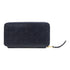 Tory Burch GHW Zipper Long Wallet Calfskin Leather Blue