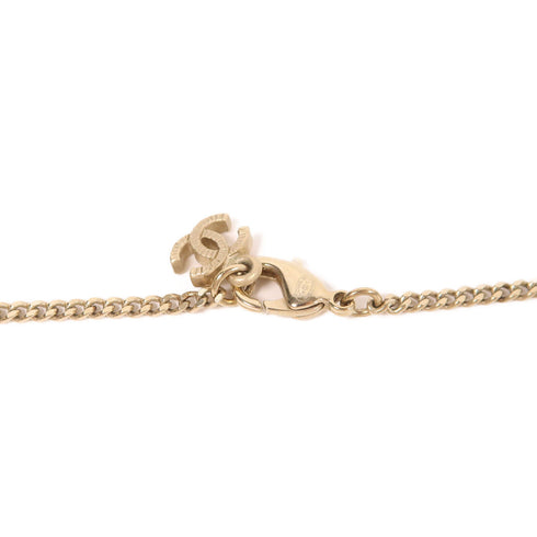 CHANEL CC Necklace Metal Gold