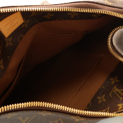 LOUIS VUITTON LV GHW Sully MM Gold Shoulder Bag Monogram M40587 Brown