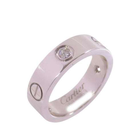 CARTIER Love Ring 3P Diamond Ring Cartier#53 US#6.25 18K White Gold