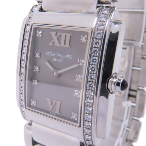 PATEK PHILIPPE Twenty4 Quartz Watch 4910/10A-10 Stainless Steel Silver