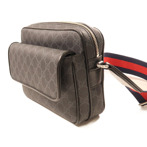 GUCCI GG SHW Crossbody Shoulder Bag 795479.529081 Coated Canvas Black