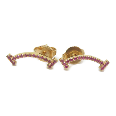 TIFFANY&CO Smile Earring Earrings Sapphire 18K Pink Gold