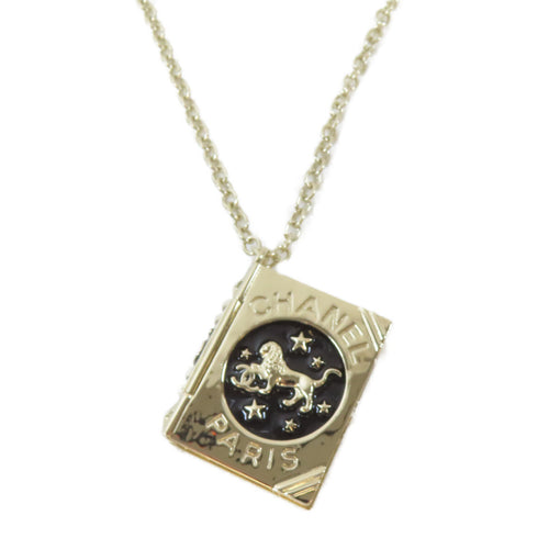 CHANEL CC Necklace Accessories Metal Gold Black