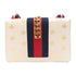 GUCCI GG GHW Sylvie Shoulder Bag 524405 Calfskin Leather White
