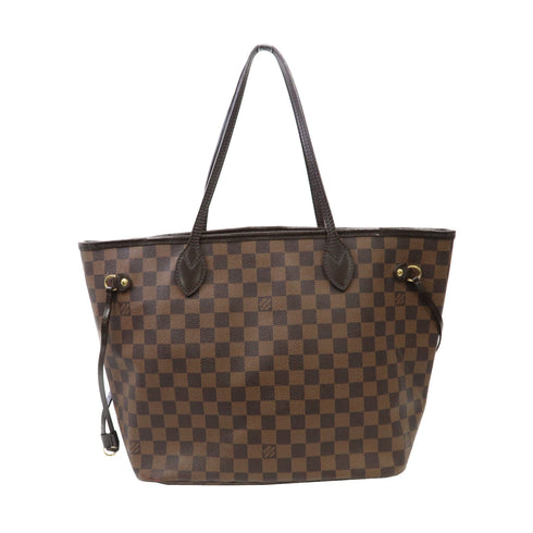 LOUIS VUITTON LV GHW Neverfull MM Shoulder Tote Bag N40599 Damier Brown