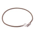 HERMES PHW Collier Glenan Necklace Leather 18/Etoupe