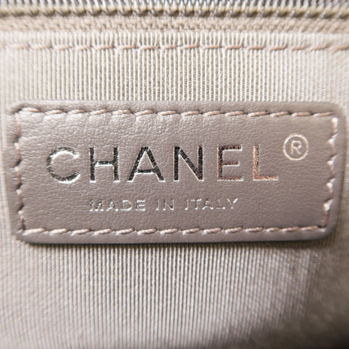 CHANEL CC Chain Shoulder Shoulder Bag Calfskin Leather Silver