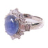 FINE JEWELRY 4.35ct Star Sapphire 0.90ct Diamond Ring US#6.5 PT900 Platinum