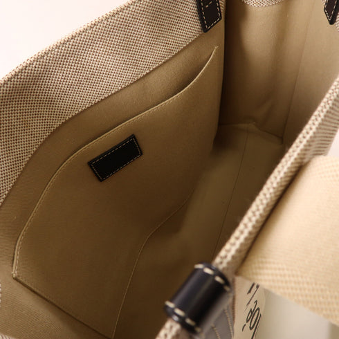 CHLOE Woody Medium Tote Bag Cotton/Leather