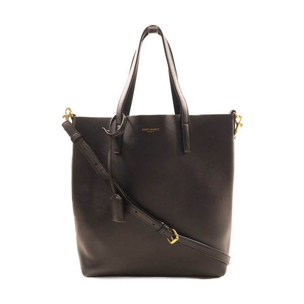 SAINT LAURENT YSL GHW Toy Shopping 2Way Shoulder Calfskin Leather 600307.0222